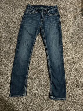 BKE Men's Slim Jeans in Dark Indigo Wash